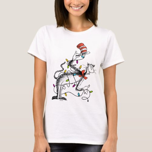 Dr Seuss  The Grinch  Mischievous Cat in the Ha T_Shirt