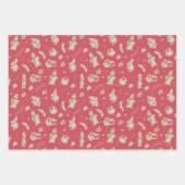 Dr. Seuss | The Grinch | Red Christmas Pattern Wrapping Paper Sheets (Front 3)