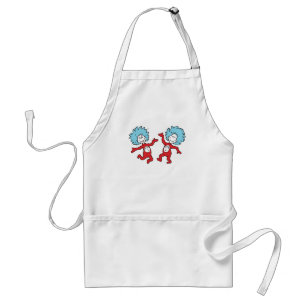 Dr. Seuss Thing 1 and Thing 2 Character Adult Apron