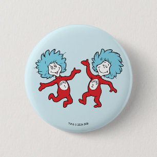 Dr. Seuss Thing 1 and Thing 2 Character Button
