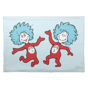 Dr. Seuss Thing 1 and Thing 2 Character Cloth Placemat