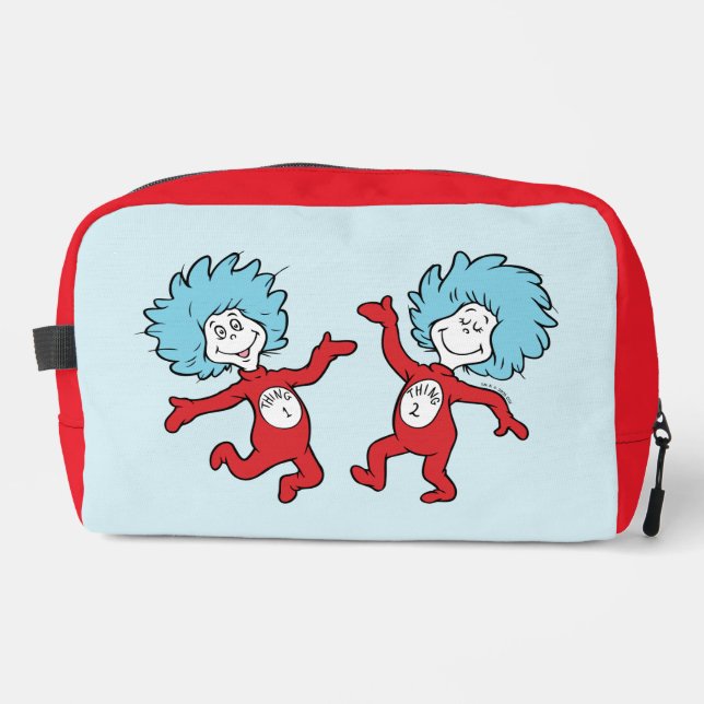 Dr. Seuss Thing 1 and Thing 2 Character Dopp Kit (Front)