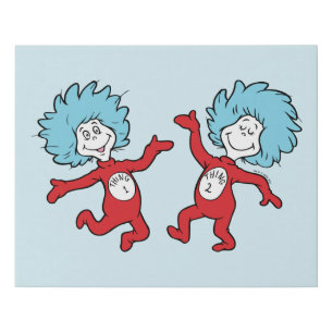Dr. Seuss Thing 1 and Thing 2 Character Faux Canvas Print