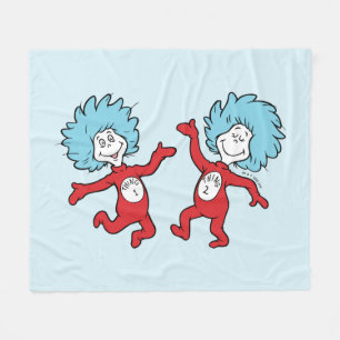 Dr. Seuss Thing 1 and Thing 2 Character Fleece Blanket