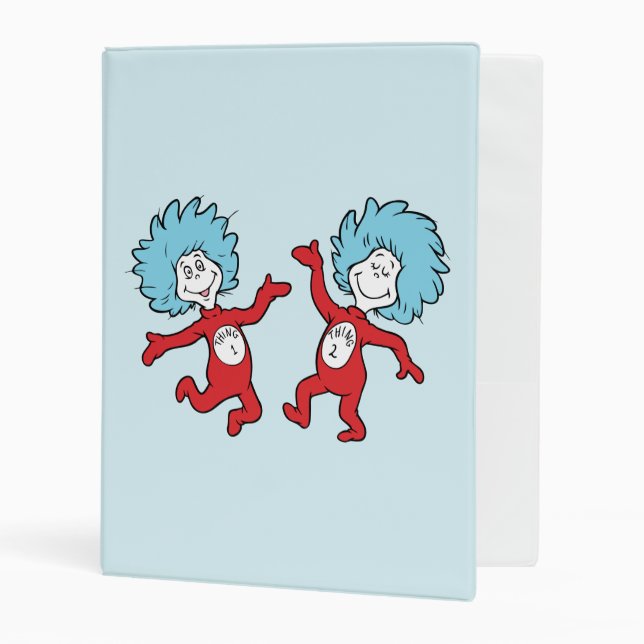 Dr. Seuss Thing 1 and Thing 2 Character Mini Binder (Front/Inside)
