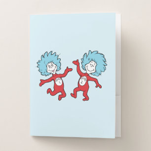 Dr. Seuss Thing 1 and Thing 2 Character Pocket Folder