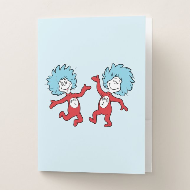 Dr. Seuss Thing 1 and Thing 2 Character Pocket Folder (Front)