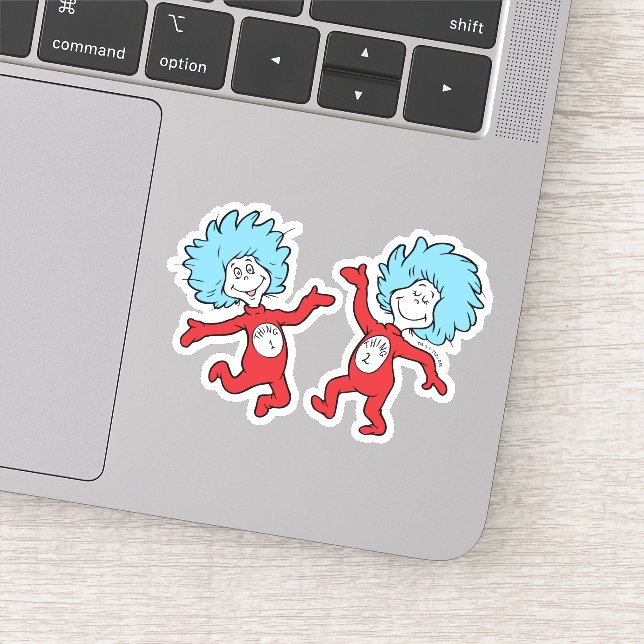 Dr. Seuss Thing 1 and Thing 2 Character Sticker (Detail)