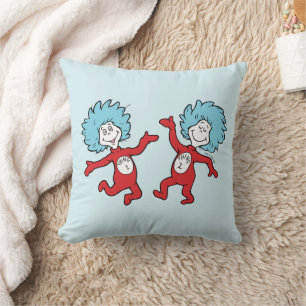 Dr. Seuss Thing 1 and Thing 2 Character Throw Pillow