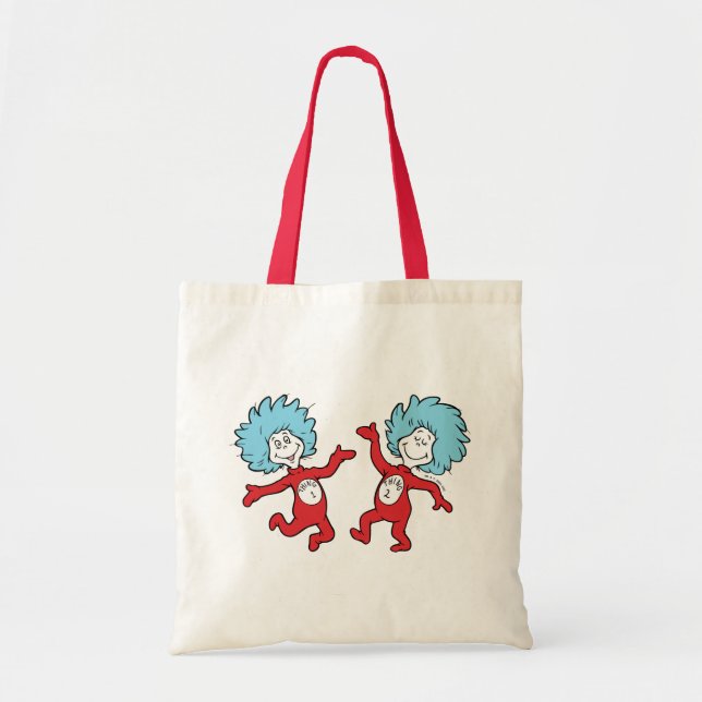 Dr. Seuss Thing 1 and Thing 2 Character Tote Bag (Front)