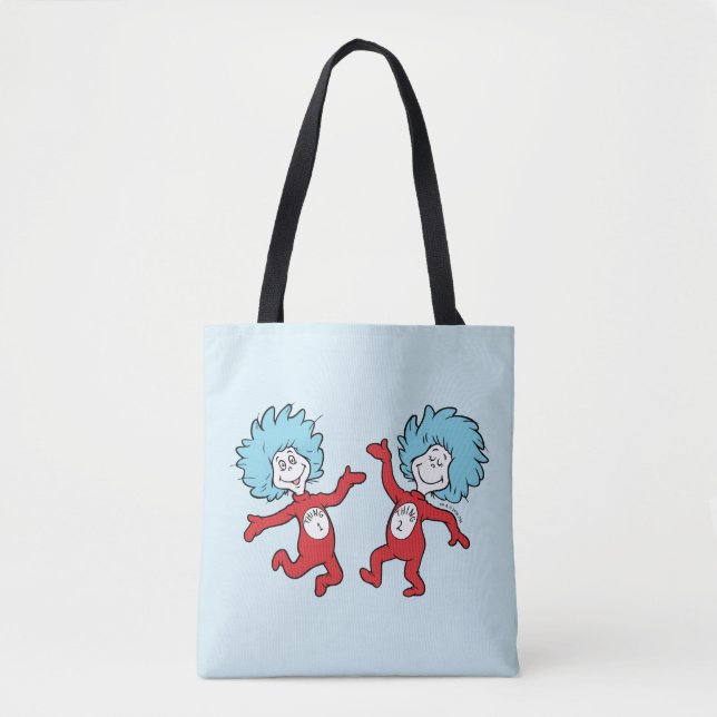 Dr. Seuss Thing 1 and Thing 2 Character Tote Bag (Front)