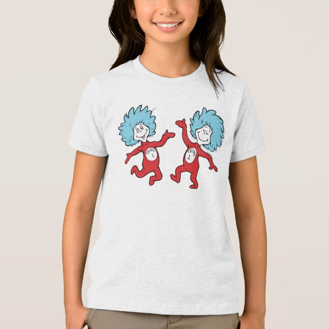 Dr. Seuss Thing 1 and Thing 2 Character Tri-Blend Shirt (Front)