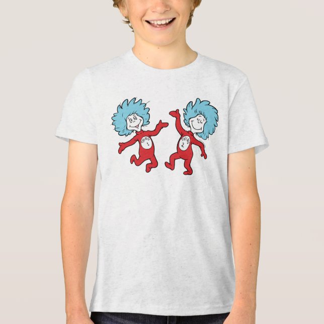 Dr. Seuss Thing 1 and Thing 2 Character Tri-Blend Shirt (Front)