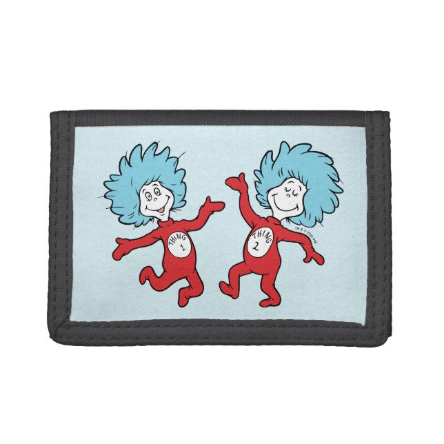 Dr. Seuss Thing 1 and Thing 2 Character Trifold Wallet (Front)