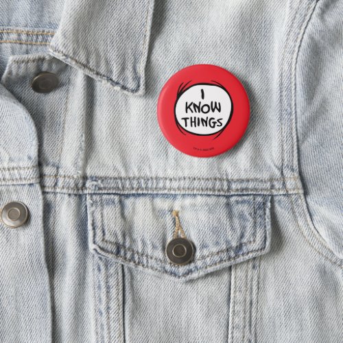 Dr Seuss  Thing 1 Thing 2 _ I Know Things Button