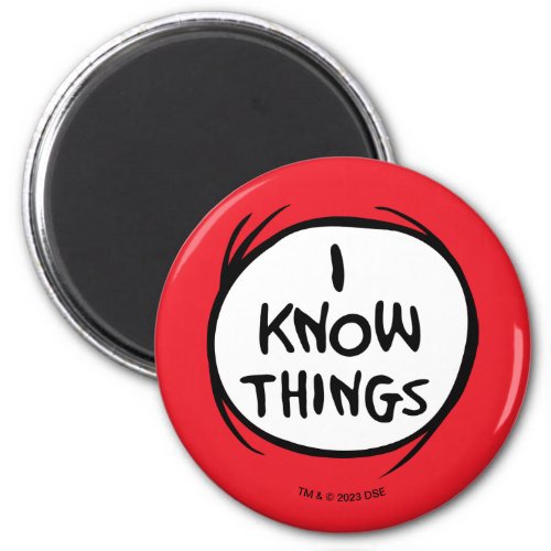 Dr Seuss  Thing 1 Thing 2 _ I Know Things Magnet