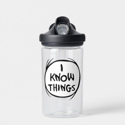 Dr Seuss  Thing 1 Thing 2 _ I Know Things Water Bottle
