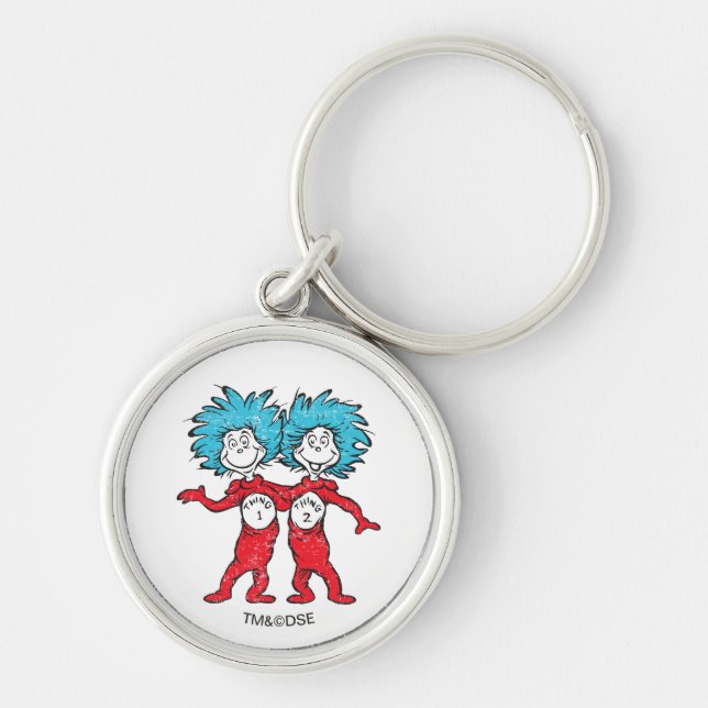 Dr. Seuss | Thing 1, Thing 2 Sitting Keychain (Front)