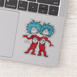 Dr. Seuss   Thing 1, Thing 2 Sitting Sticker