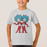 Seuss Boys' Cat In The Hat Thing 1 Thing 2 Licensed T-Shirt Details about   Dr
