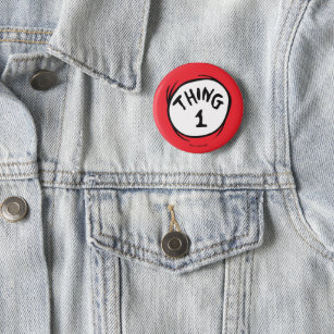 Dr. Seuss   Thing 1 Thing 2 - Thing 1 Button