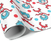 Dr. Seuss Thing 1 Thing 2 | Twins Baby Shower Wrapping Paper (Roll Corner)