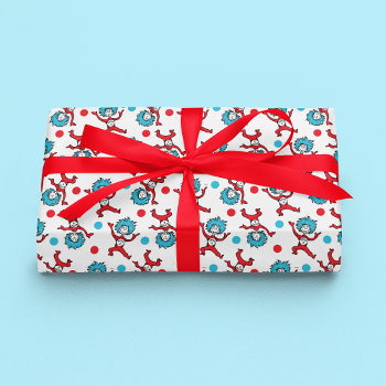 Dr. Seuss Thing 1 Thing 2 | Twins Baby Shower Wrapping Paper by DrSeussShop at Zazzle