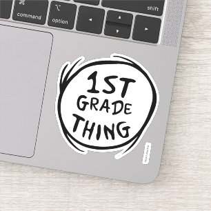 Dr. Seuss Thing One Thing Two - 1st Grade Thing Sticker