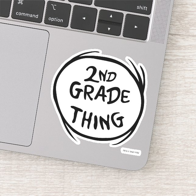 Dr. Seuss | Thing One Thing Two - 2nd Grade Thing Sticker (Detail)
