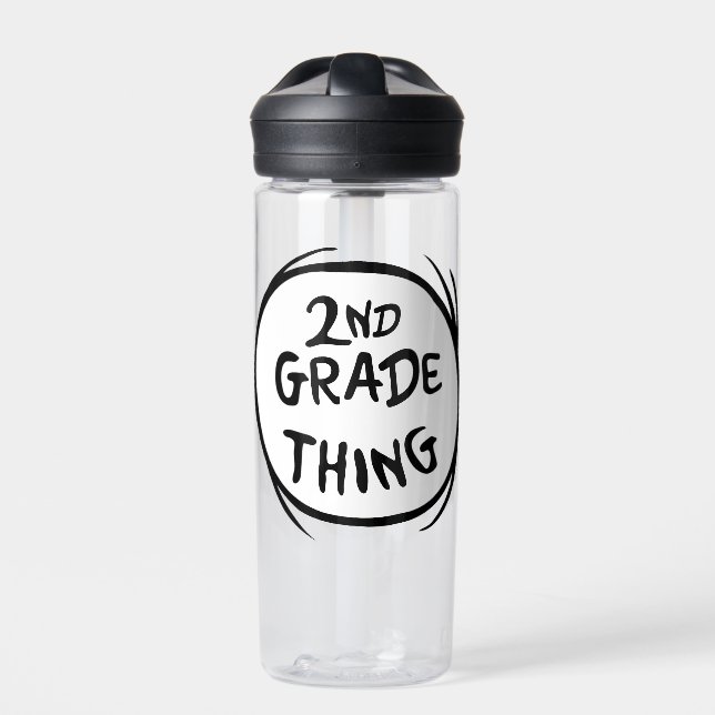 Dr. Seuss | Thing One Thing Two - 2nd Grade Thing Water Bottle (Front)