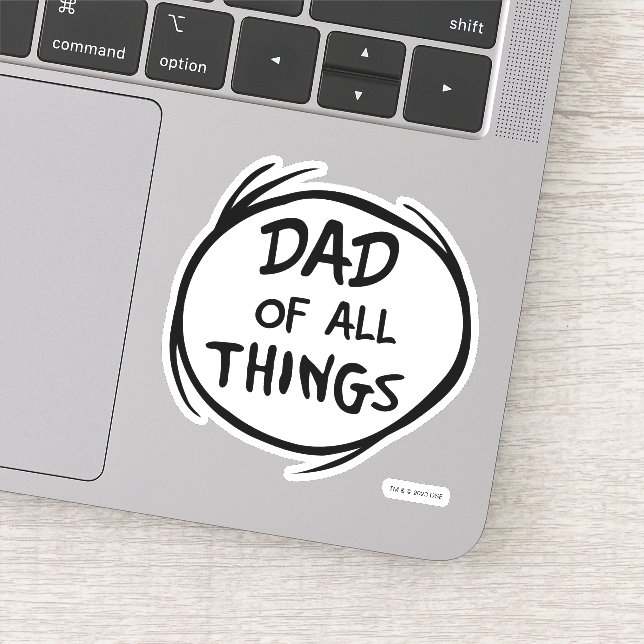 Dr. Seuss Thing One Thing Two - Dad of all Things Sticker (Detail)