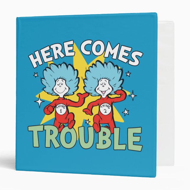 Dr. Seuss | Thing One Thing Two Here Comes Trouble 3 Ring Binder (Front/Inside)