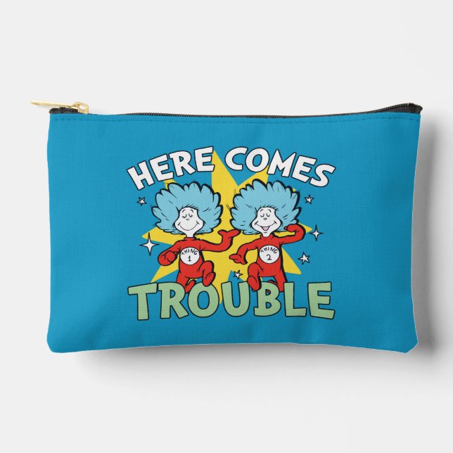 Dr. Seuss | Thing One Thing Two Here Comes Trouble Accessory Pouch (Front)