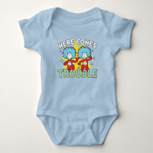 Dr. Seuss Thing One Thing Two Here Comes Trouble Baby Bodysuit