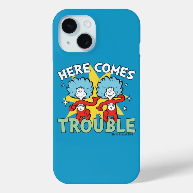 Dr. Seuss | Thing One Thing Two Here Comes Trouble Case-Mate iPhone Case (Back)