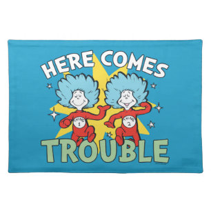 Dr. Seuss   Thing One Thing Two Here Comes Trouble Cloth Placemat