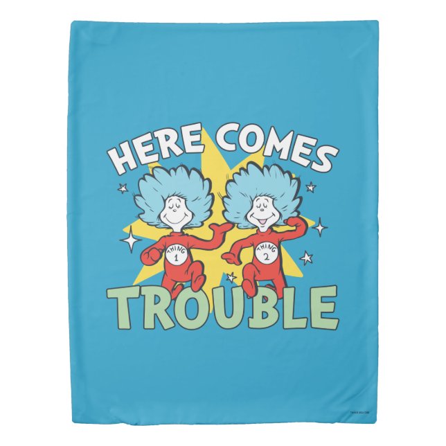 Dr. Seuss | Thing One Thing Two Here Comes Trouble Duvet Cover (Front)