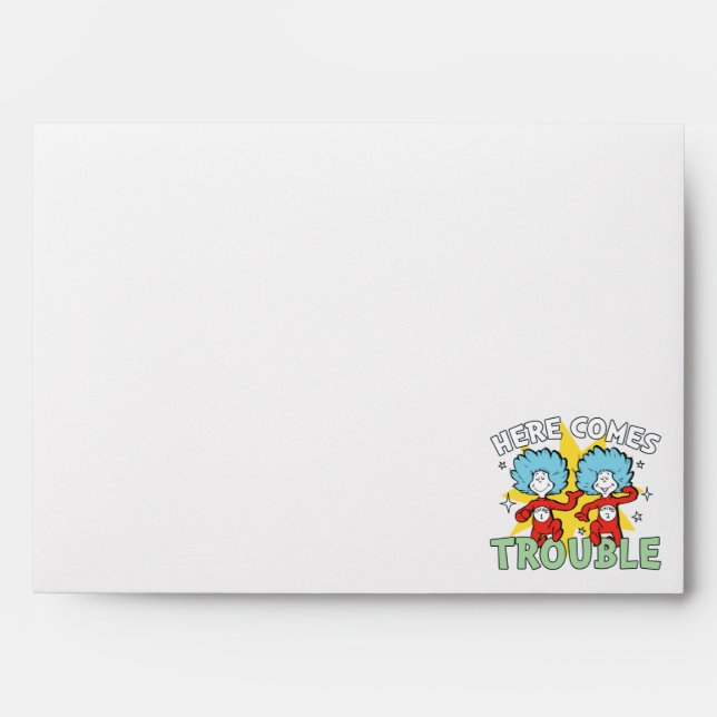 Dr. Seuss | Thing One Thing Two Here Comes Trouble Envelope (Front)