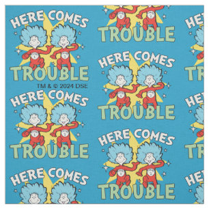 Dr. Seuss   Thing One Thing Two Here Comes Trouble Fabric
