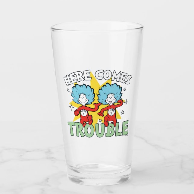 Dr. Seuss | Thing One Thing Two Here Comes Trouble Glass (Front)