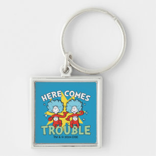 Dr. Seuss   Thing One Thing Two Here Comes Trouble Keychain