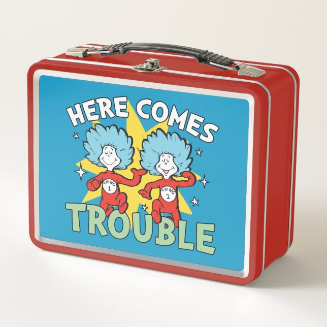 Dr. Seuss | Thing One Thing Two Here Comes Trouble Metal Lunch Box (Front)