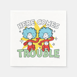 Dr. Seuss Thing One Thing Two Here Comes Trouble Napkins