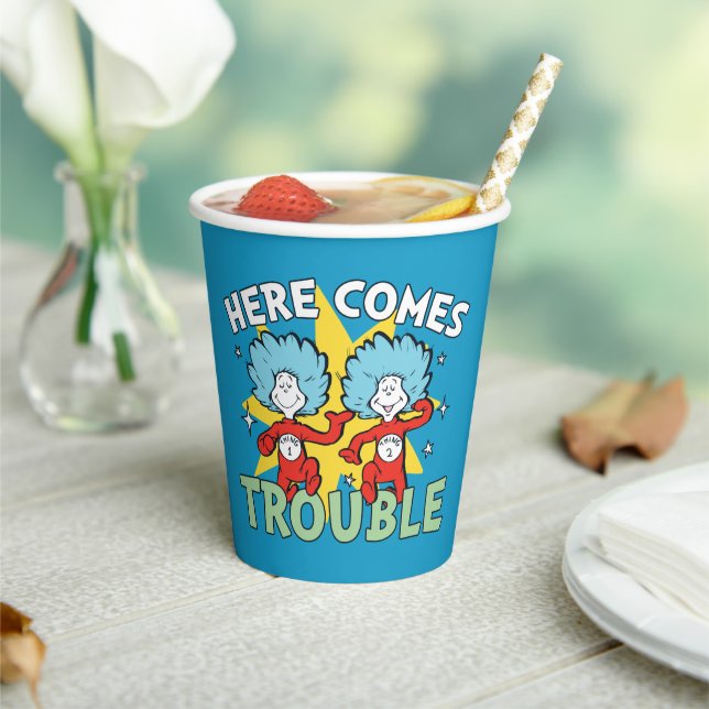 Dr. Seuss | Thing One Thing Two Here Comes Trouble Paper Cups (Insitu)