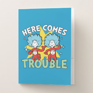 Dr. Seuss Thing One Thing Two Here Comes Trouble Pocket Folder