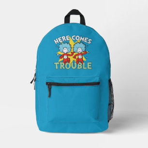 Dr. Seuss Thing One Thing Two Here Comes Trouble Printed Backpack