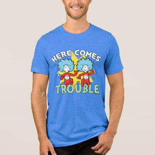 Dr. Seuss Thing One Thing Two Here Comes Trouble Tri-Blend Shirt
