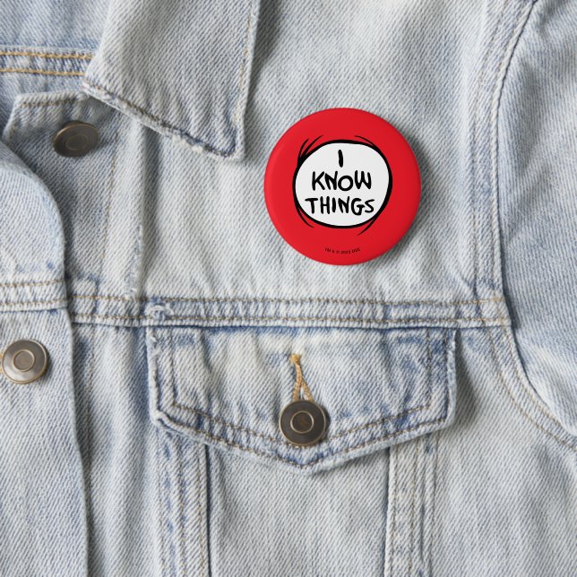 Dr. Seuss | Thing One Thing Two - I Know Things Button (In Situ)