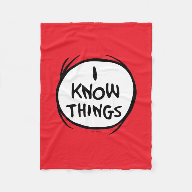 Dr. Seuss | Thing One Thing Two - I Know Things Fleece Blanket (Front)