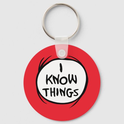 Dr Seuss  Thing One Thing Two _ I Know Things Keychain